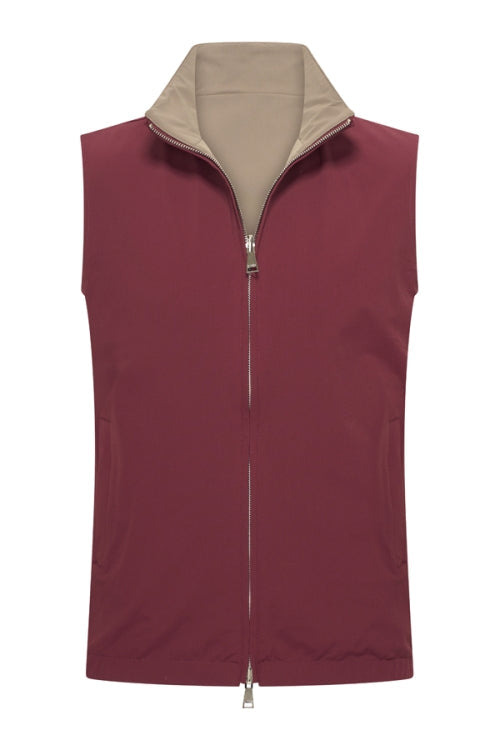 Reversible Gillet Burgundy/Falcon