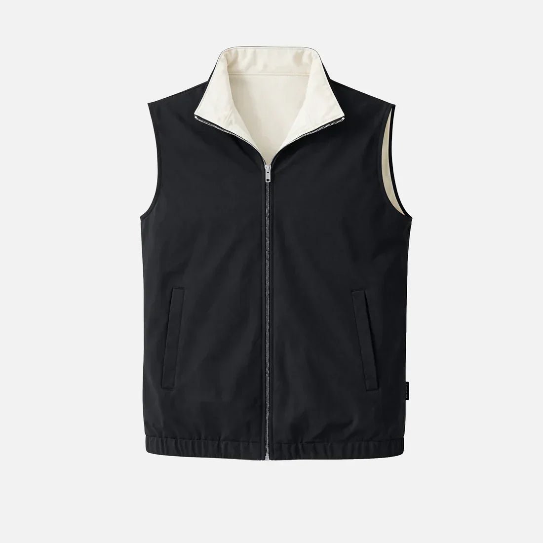 Reversible Gillet (Schwarz/Beige)
